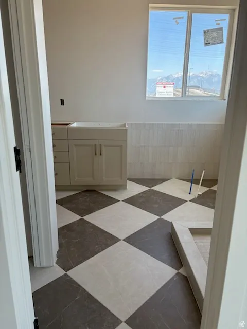Primary bathroom with future stand alone tub