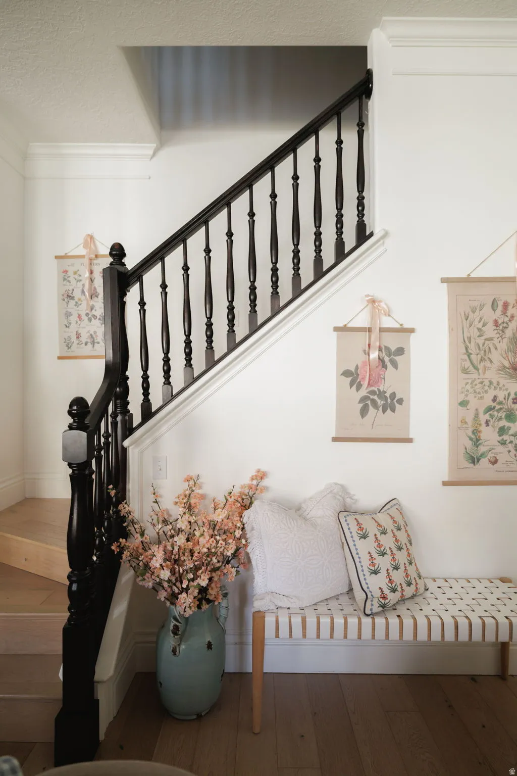 Staircase with wood-type flooring