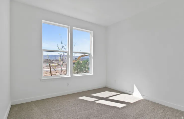 Neutral wall paint throughout this room