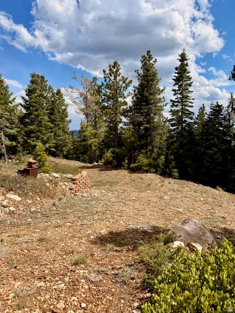 Property featuring a sloped, natural terrain with scattered rocks and sparse vegetation