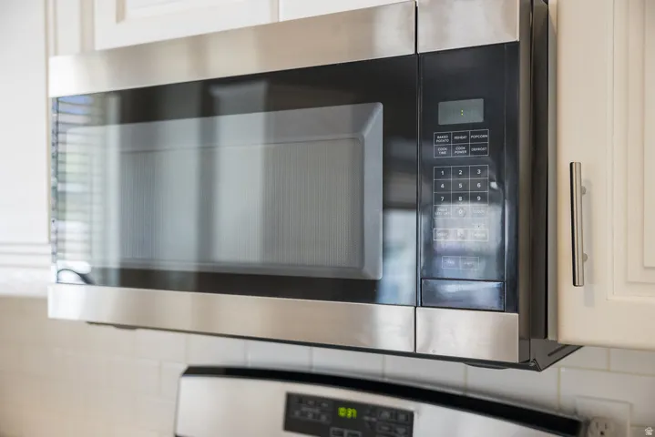 Stainless steel over-the-range microwave with digital controls