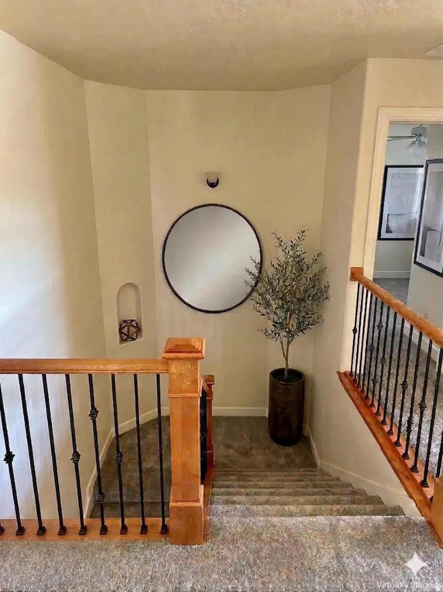Stairs heading down to the basement
