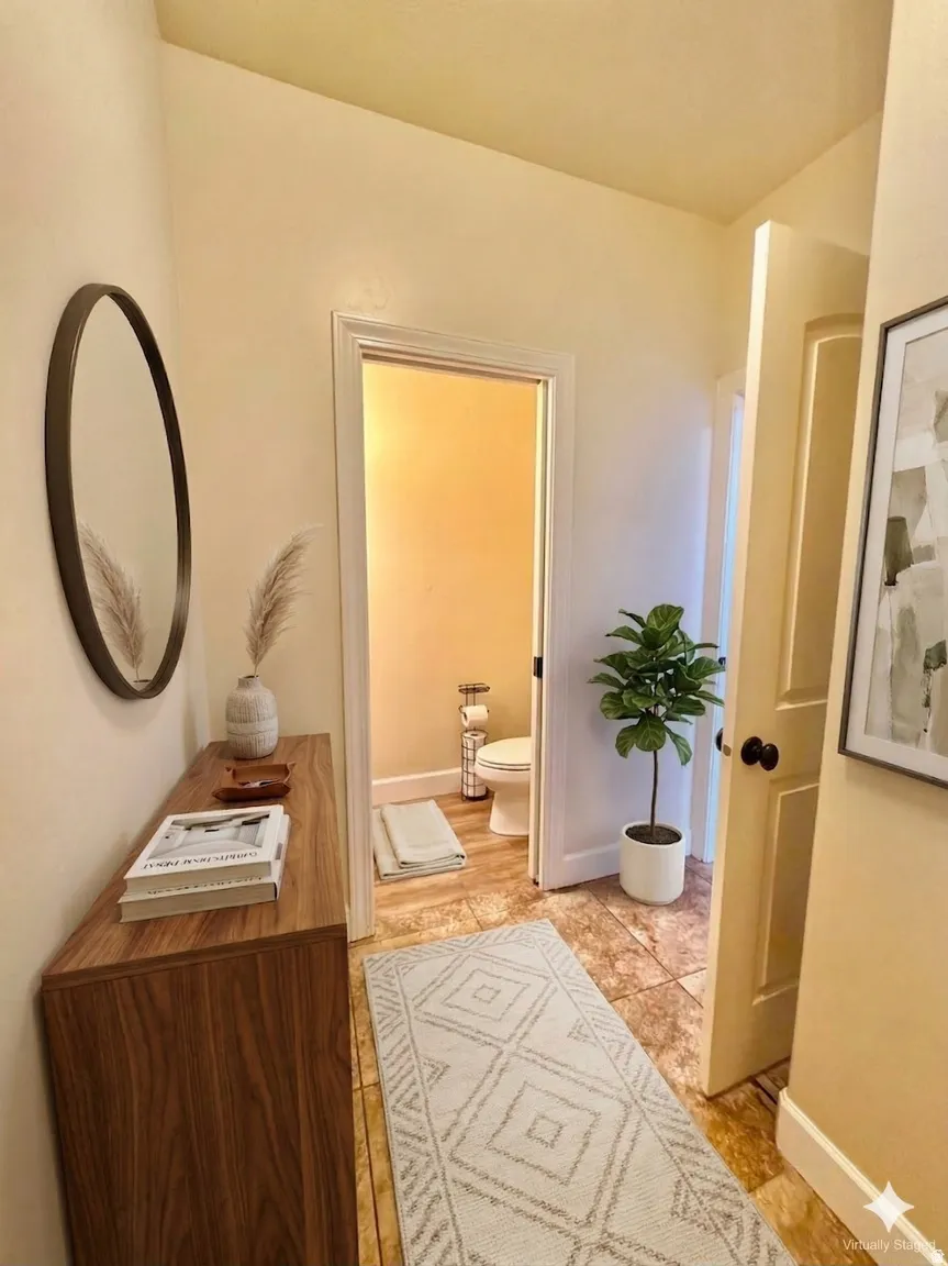 Mudroom and bathroom