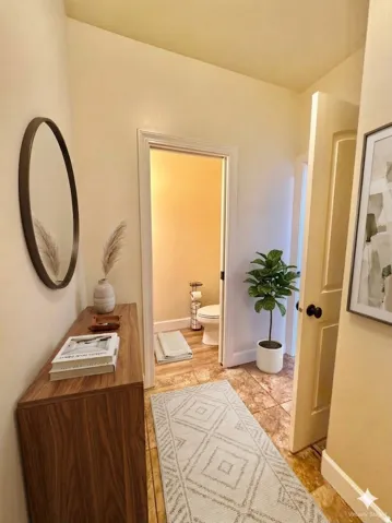 Mudroom and bathroom
