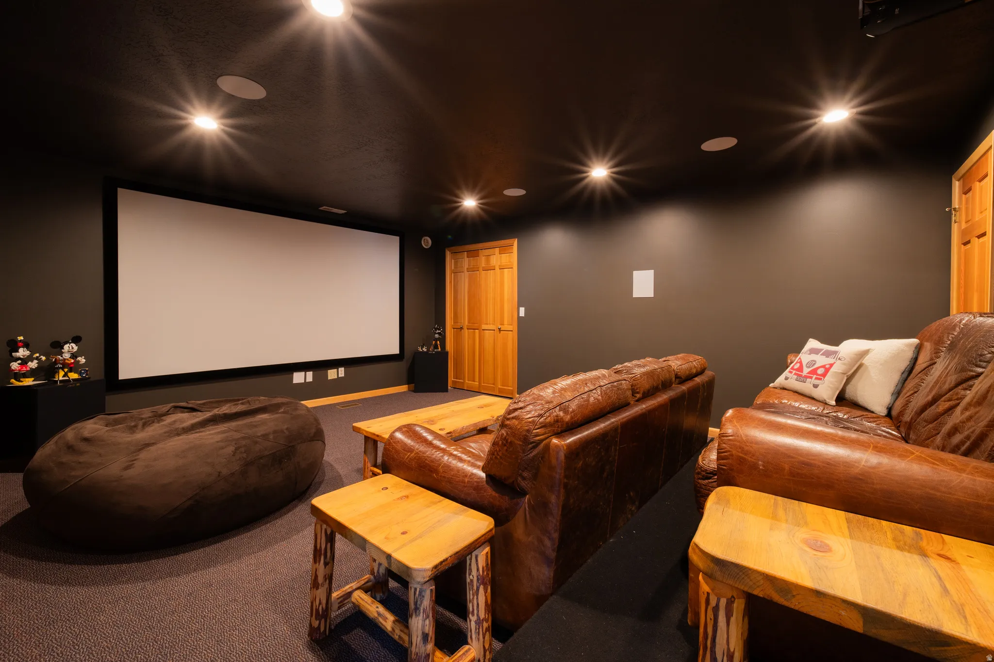 Theater Room with projector and surround sound