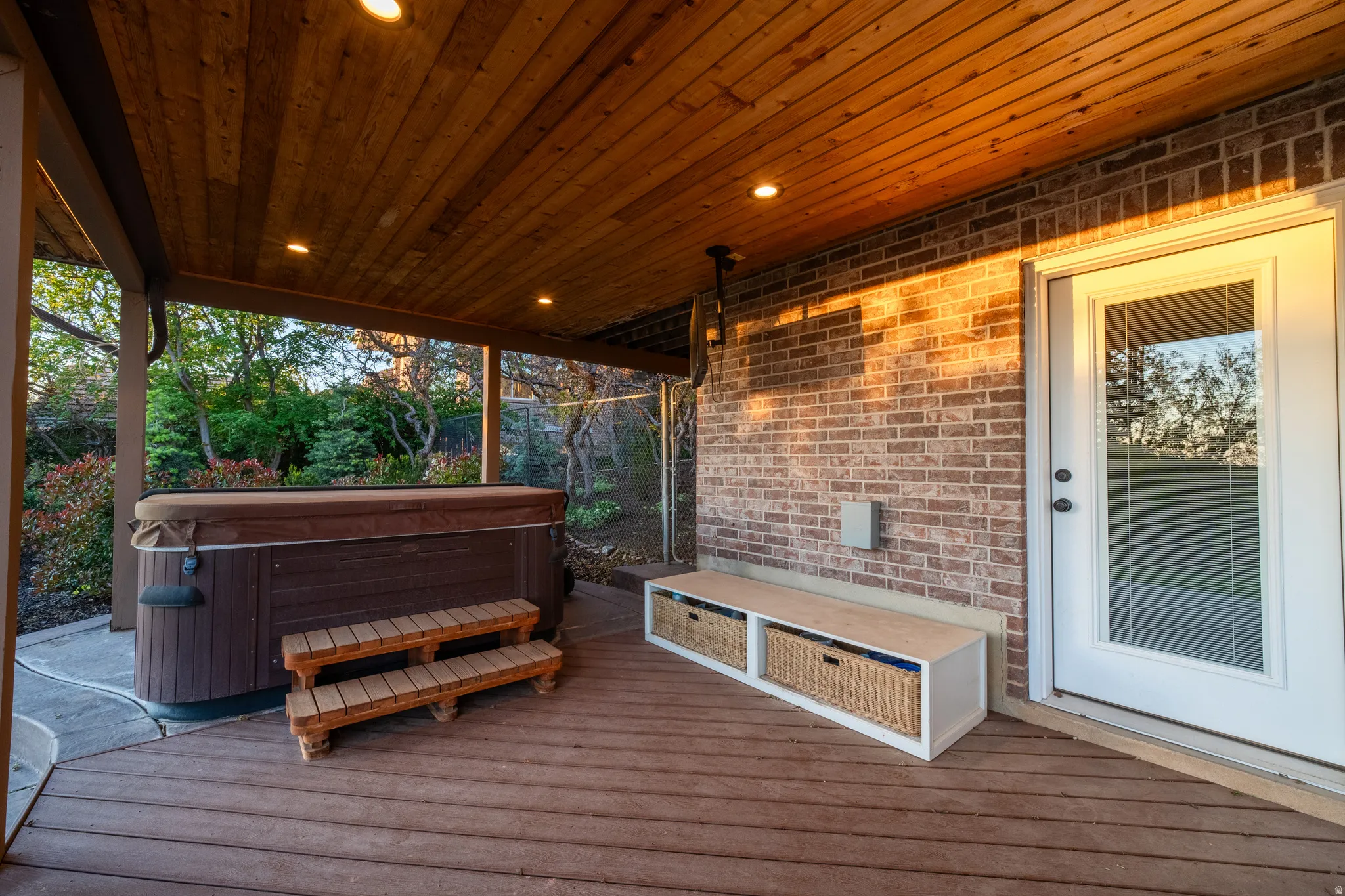 Hot tub area