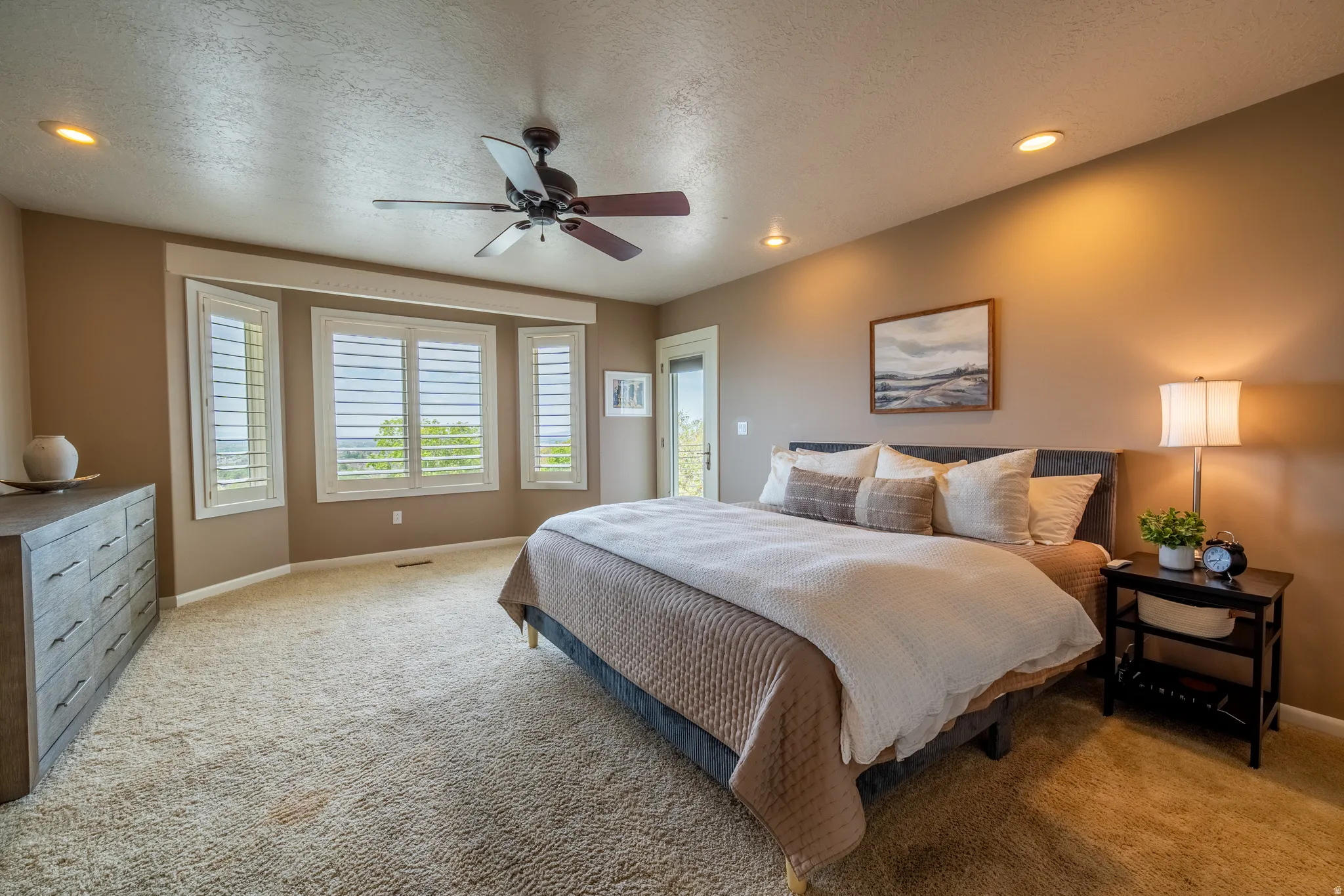 Master bedroom with plantation shutters