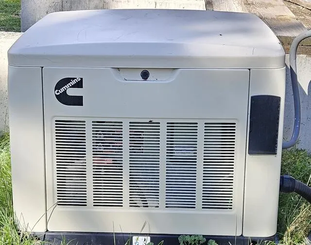 Exterior standby generator unit