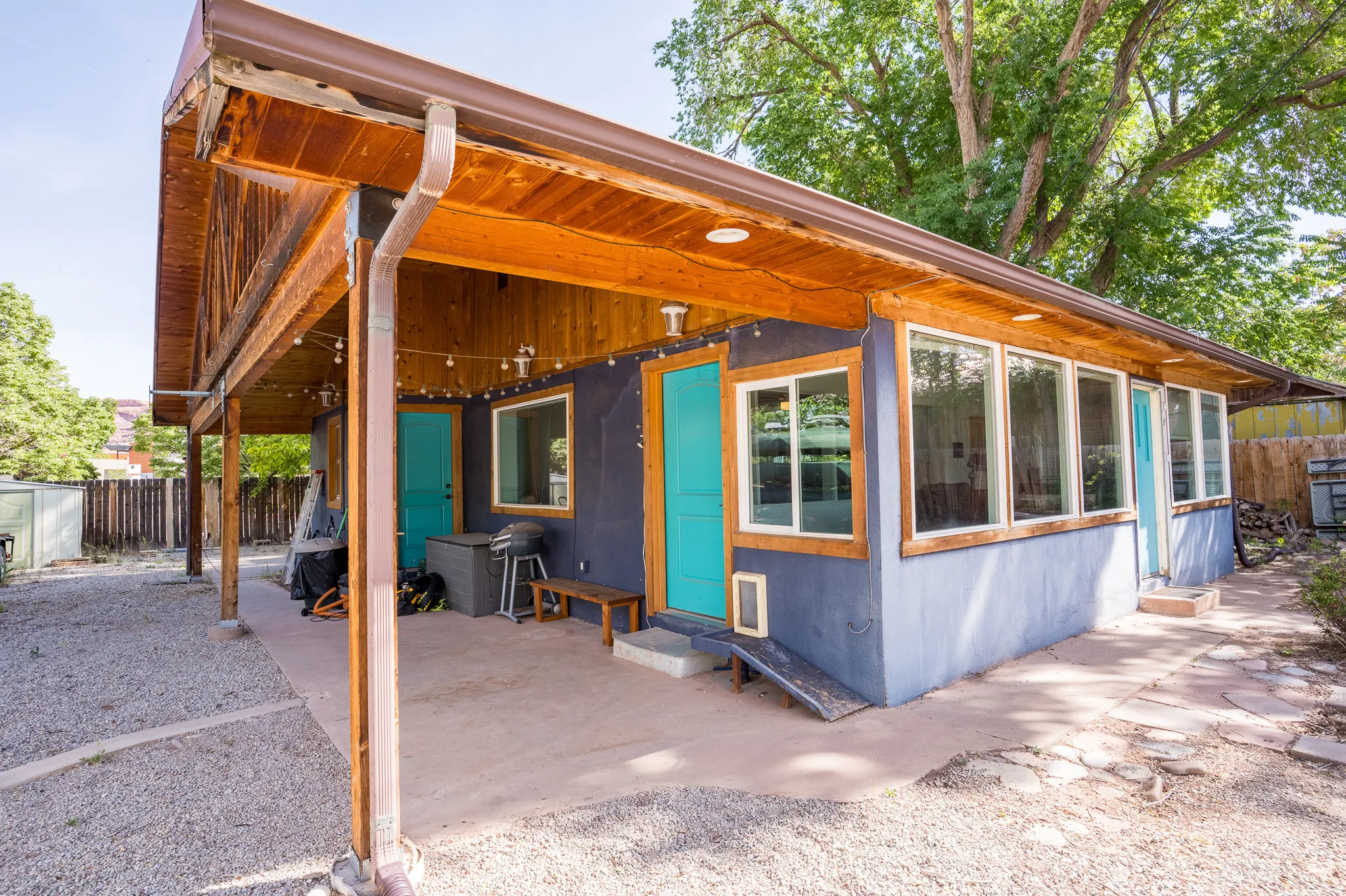 Exterior space with a patio