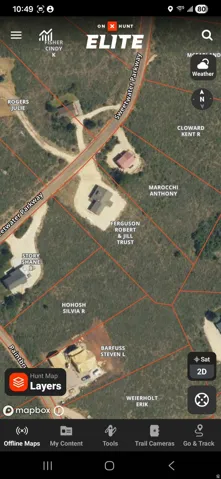 Property Parcel Map. Displaying property boundaries and owner names for the specified area