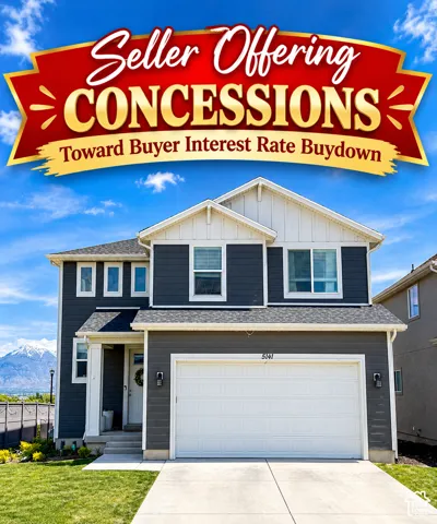 Marketing Advertisement. Detailing seller concessions for buyer interest rate buydown on the property