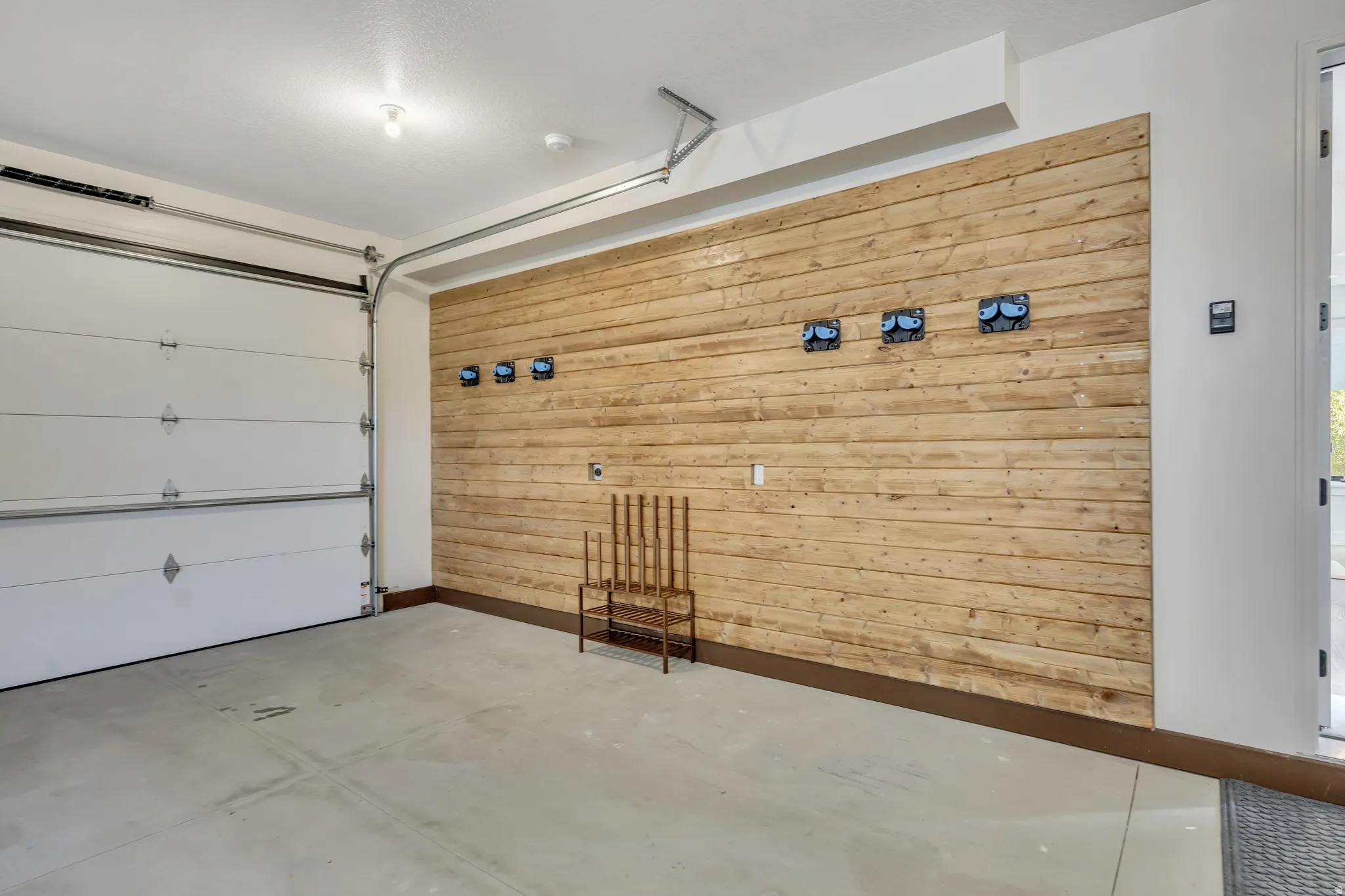 Garage with baseboards