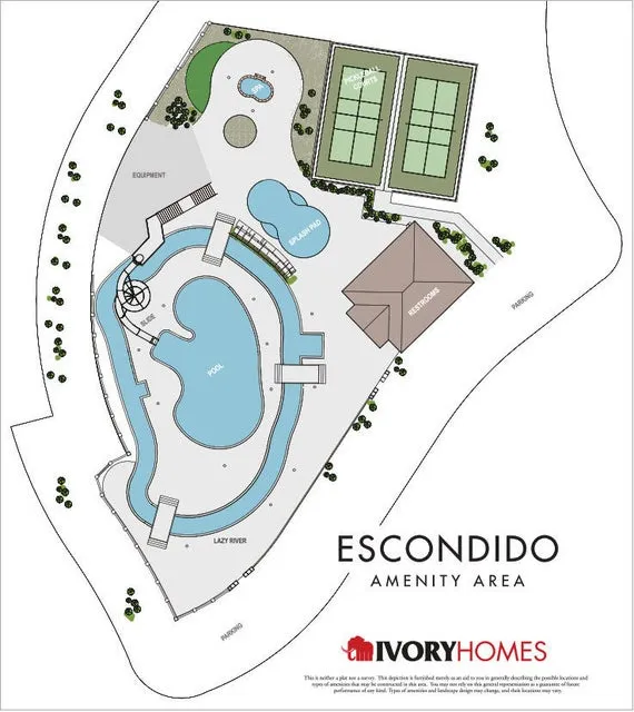 Amenity Area Plan. Illustrating the property's recreational facilities and layout