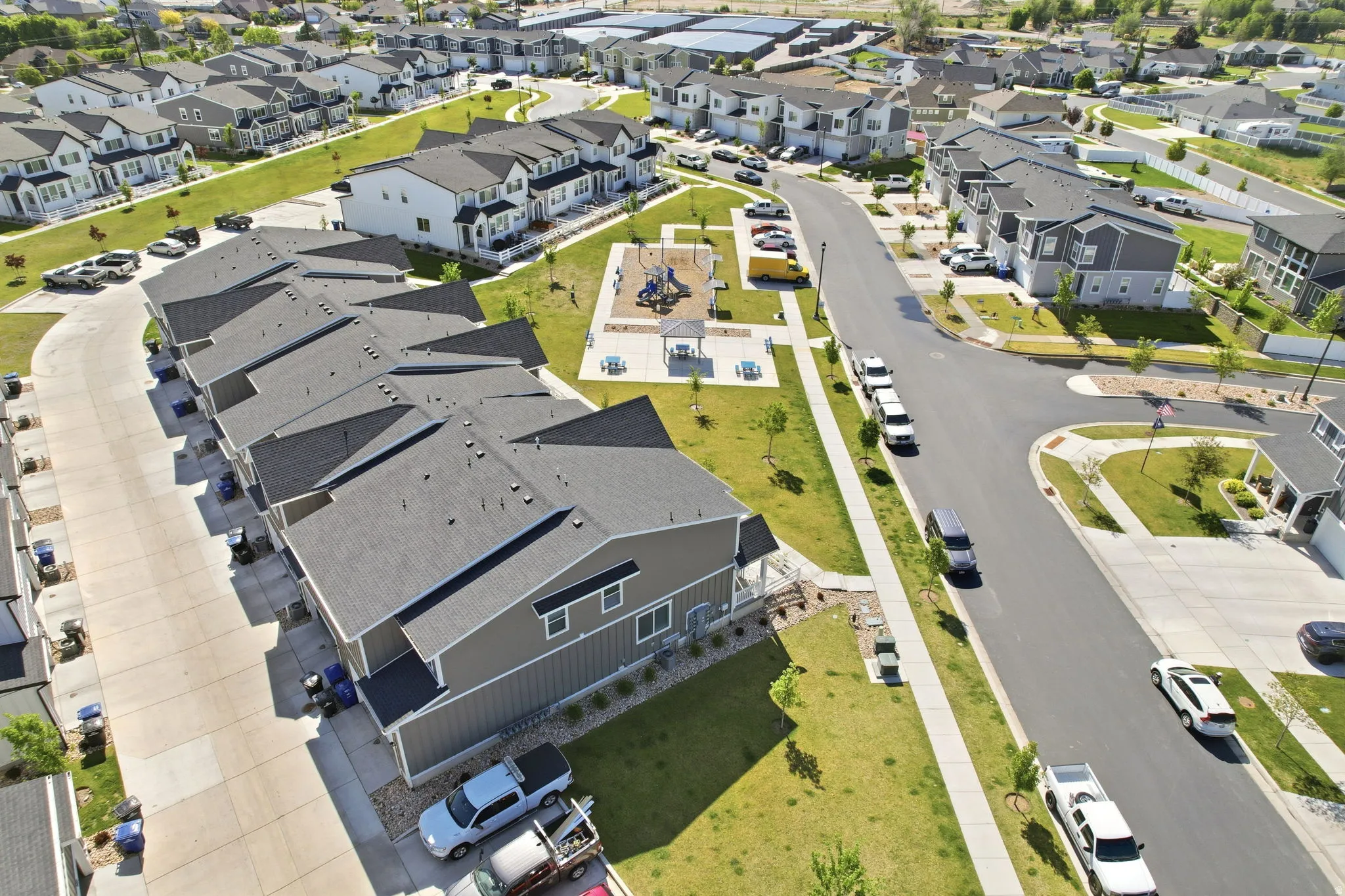 Modern residential community featuring cohesive architectural design