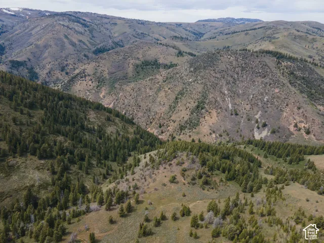 Expansive mountainous terrain featuring varied elevations and natural vegetation