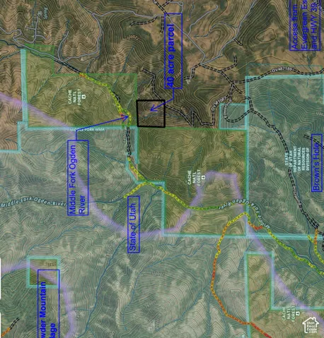 Topographical Map. Illustrating the property's location relative to geographical features and surrounding land designations