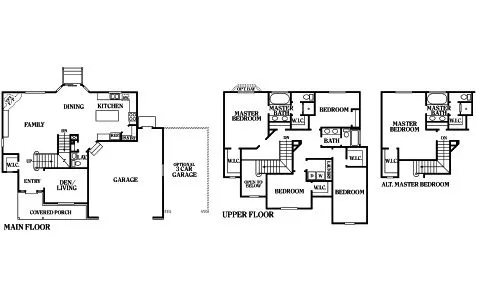 Floor plan main and upper