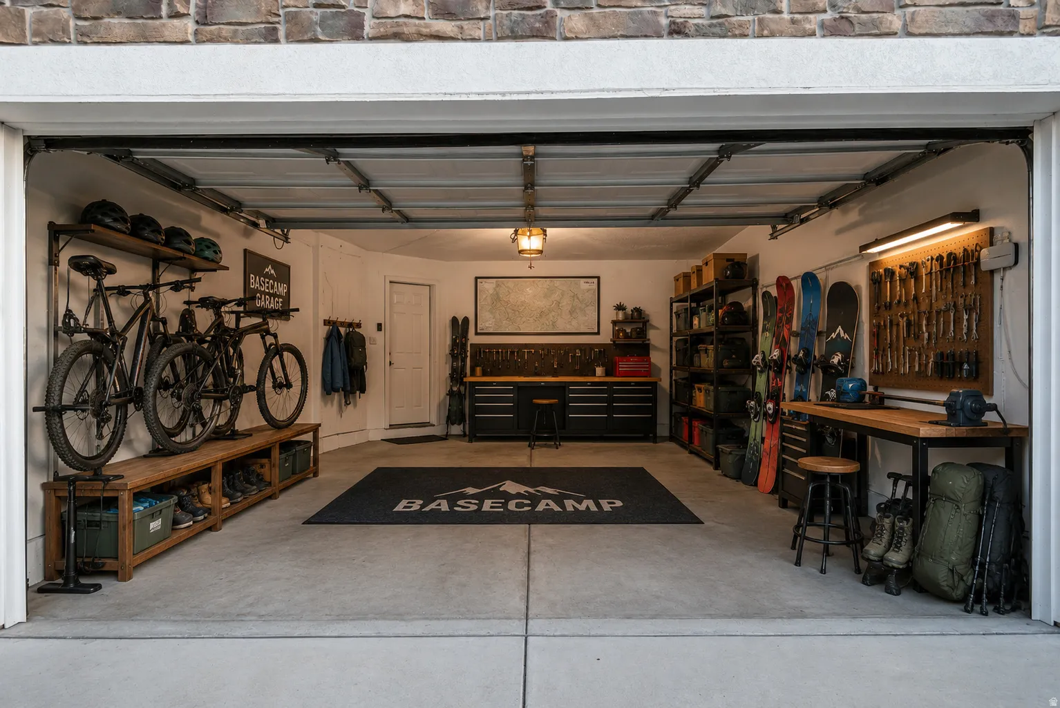 BASECAMP garage Digitally Staged Theme