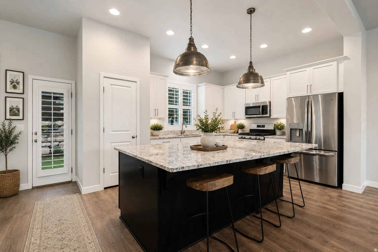 Digitally staged kitchen