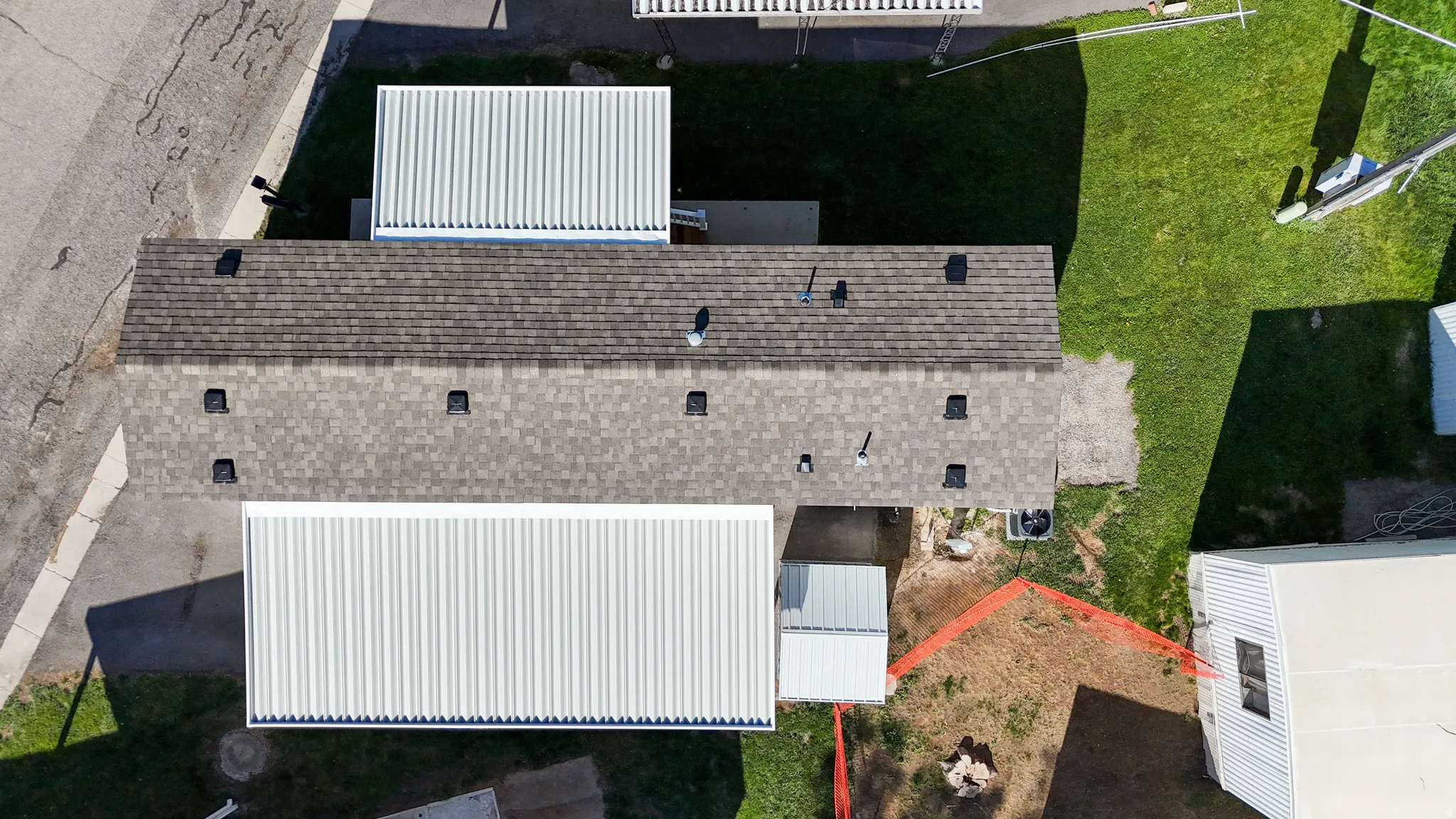 Aerial view of property's location with property boundaries highlighted