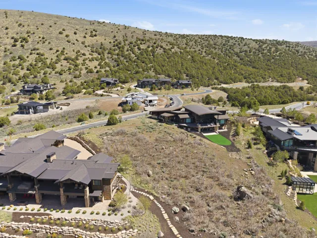 Aerial view of residential area