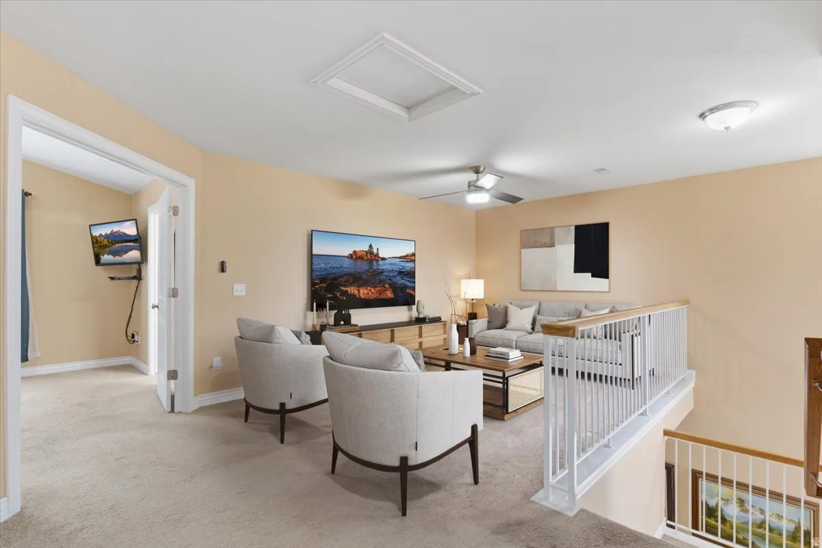 Virtually Staged Loft as Living Space