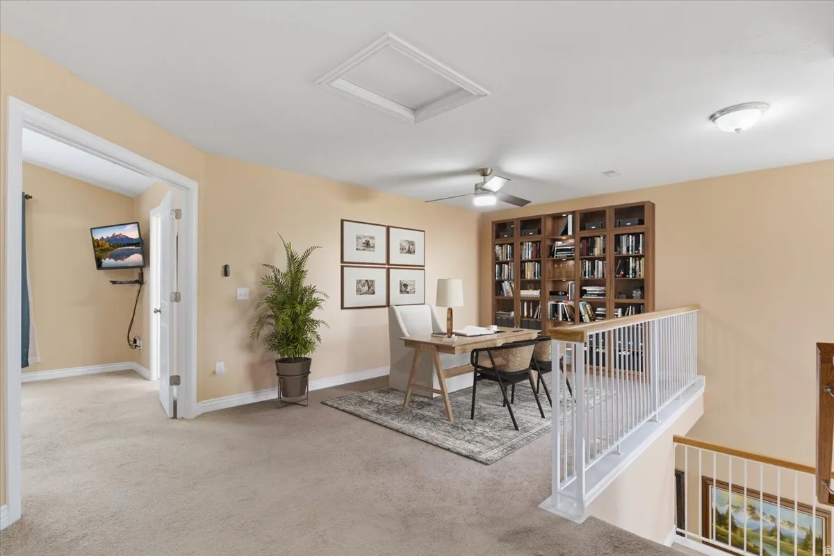 Virtually Staged Loft as Office Space