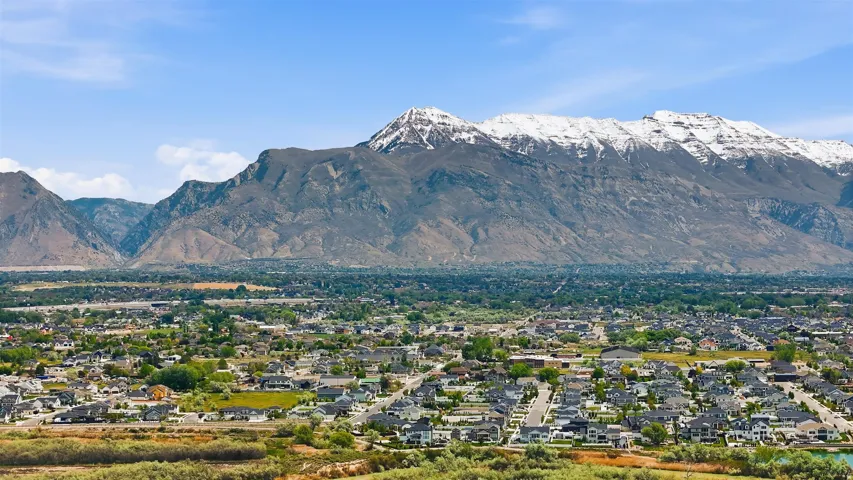 Expansive aerial perspective showcasing a residential community