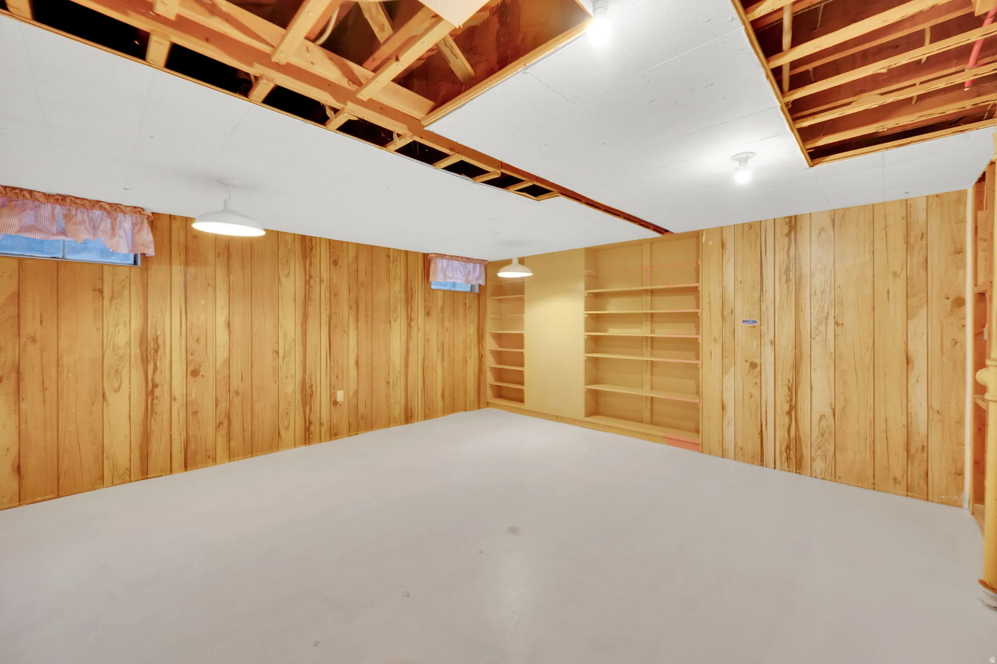 Basement bedroom with plumbing option for basement kitchen