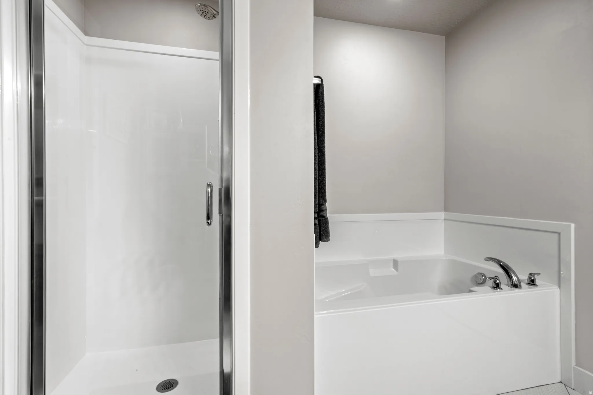 Primary bath includes shower and tub