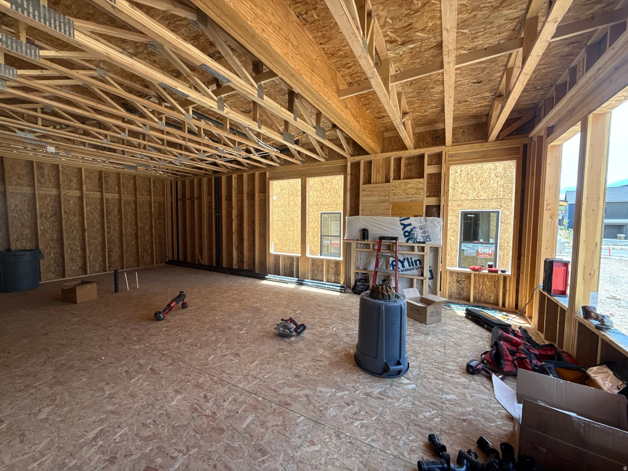 Living Room with ample light and an electric fireplace