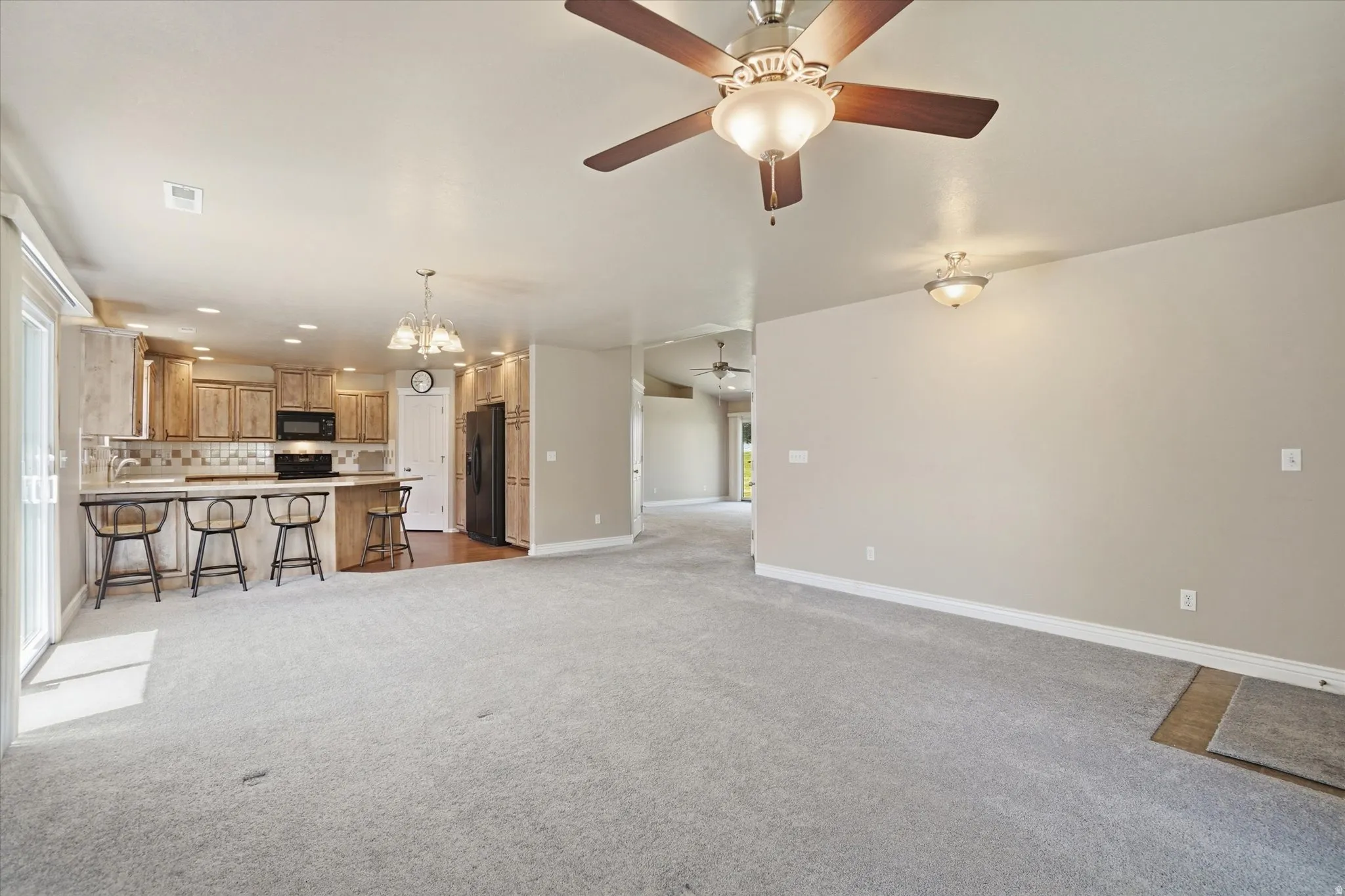 Open-concept living space Living room, Dining, KitchenRoom,
