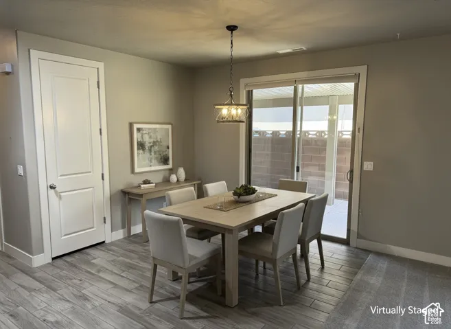 Staged Dining Area