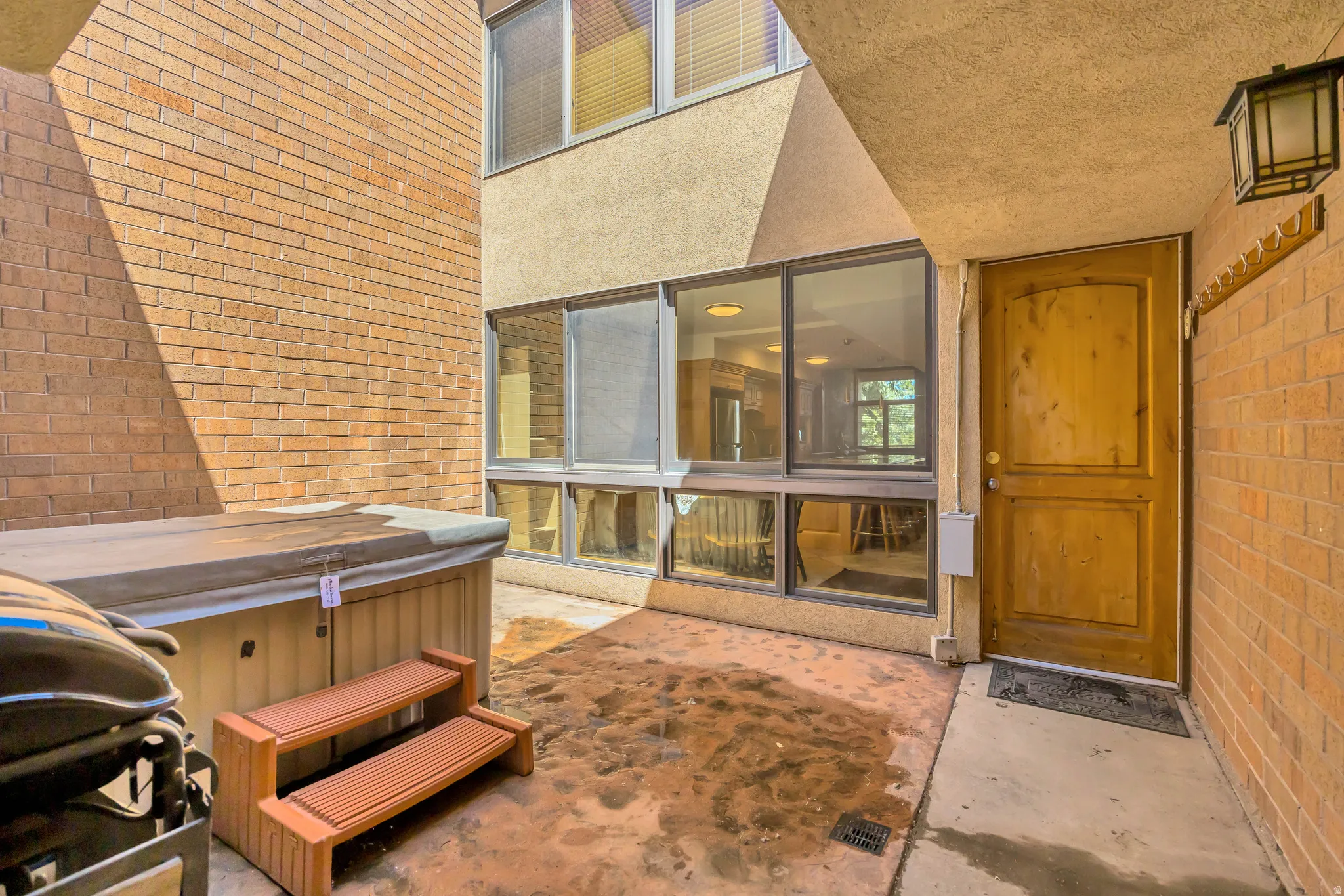 Step out the door, into your private hot tub