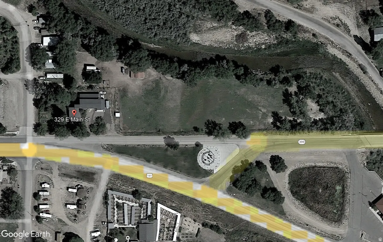 Aerial overview of property's location