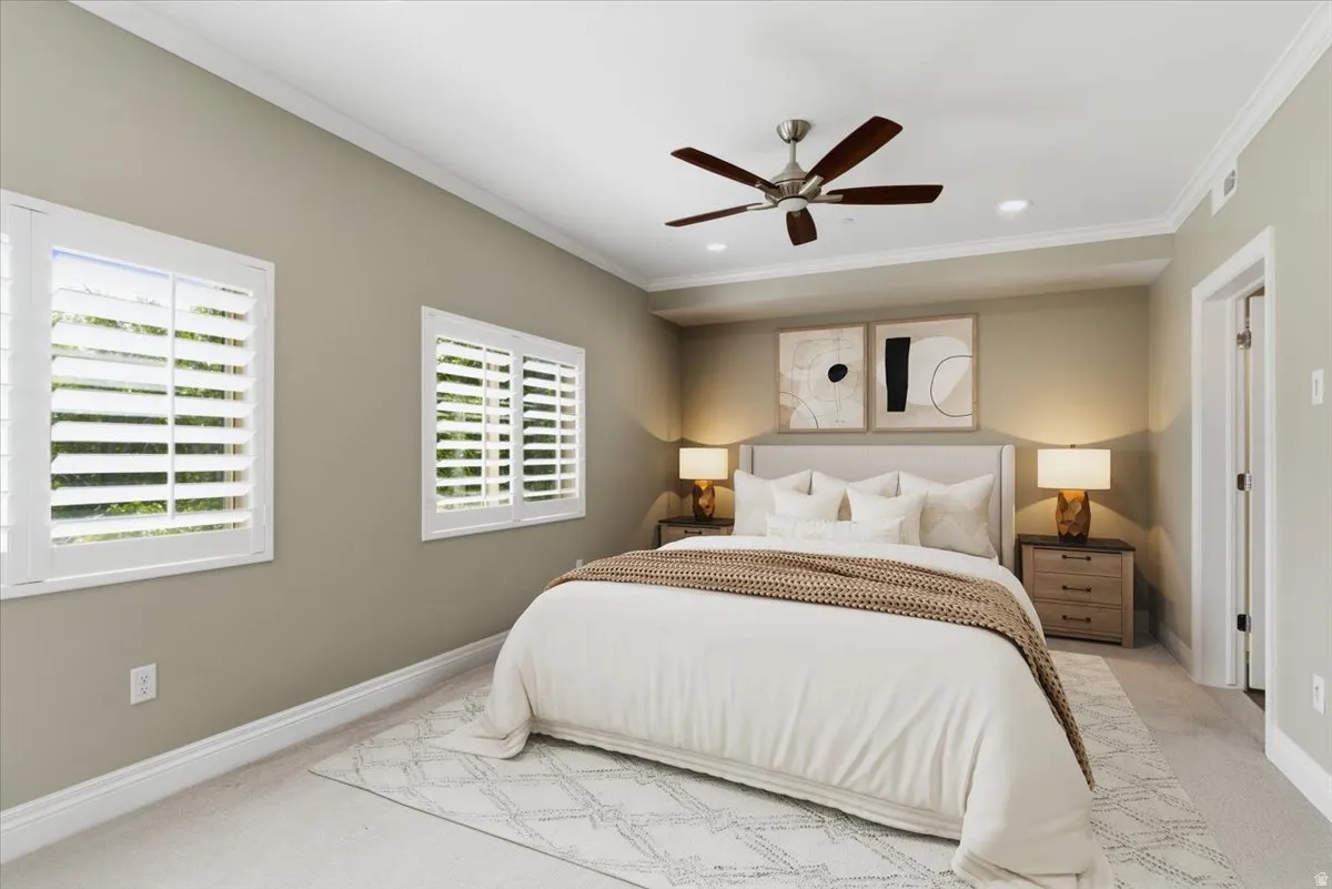 Virtually Staged Primary Bedroom (View #1)