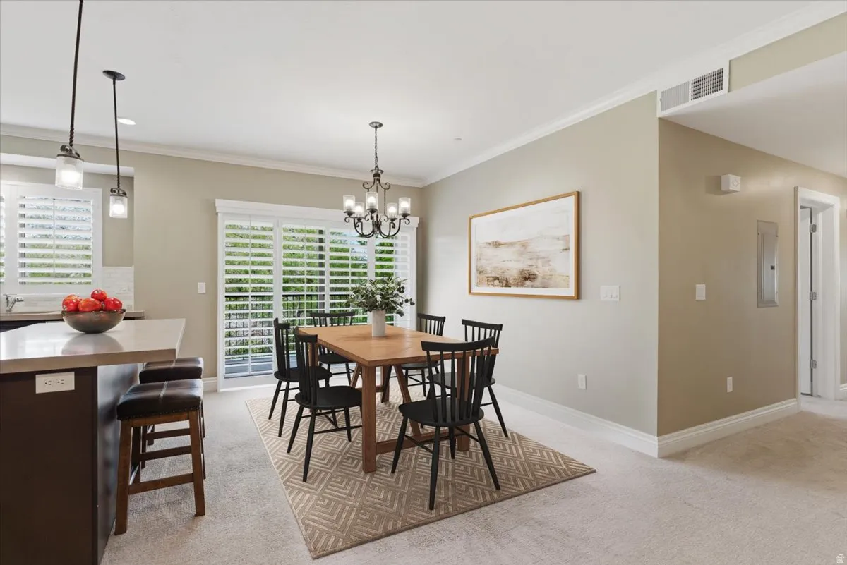 Virtually Staged Dining Area