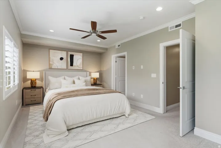 Virtually Staged Primary Bedroom (View #2)