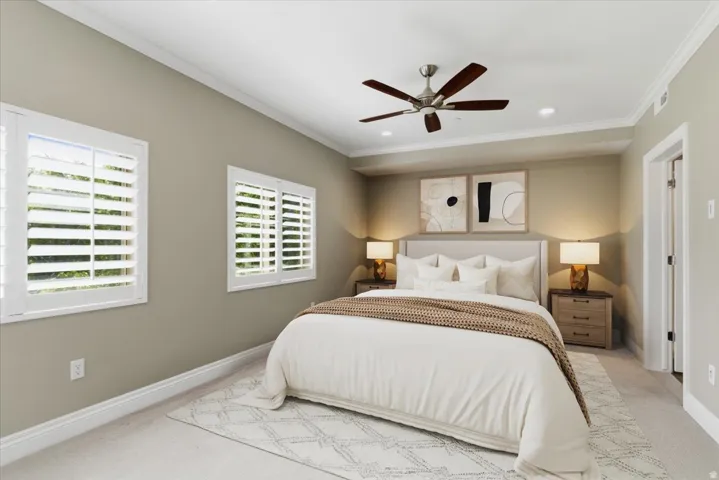 Virtually Staged Primary Bedroom (View #1)