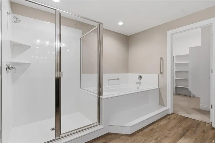 Primary Bath with Shower and Deep Soaker Tub
