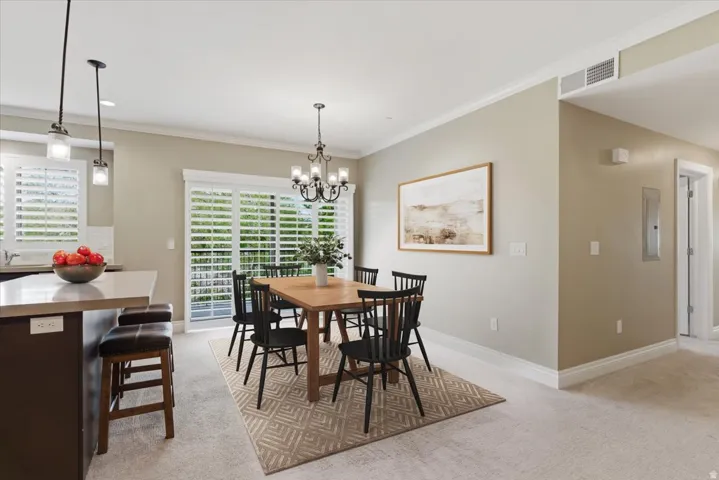 Virtually Staged Dining Area