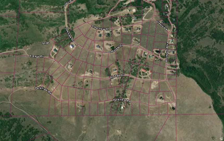 Plat Map. Illustrating lot divisions and street configurations within the property