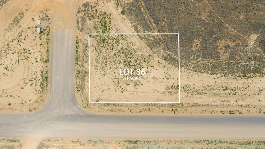 Aerial Map. Indicating the boundaries and acreage of Lot 36