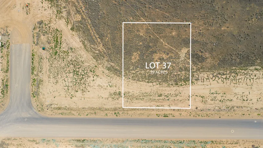 Aerial Parcel Map. Displaying the outline and identification of Lot 37, measuring 39 acres