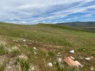 Expansive green hillsides featuring varied vegetation and scattered rock formations
