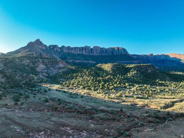 Dramatic mountain range backdrop