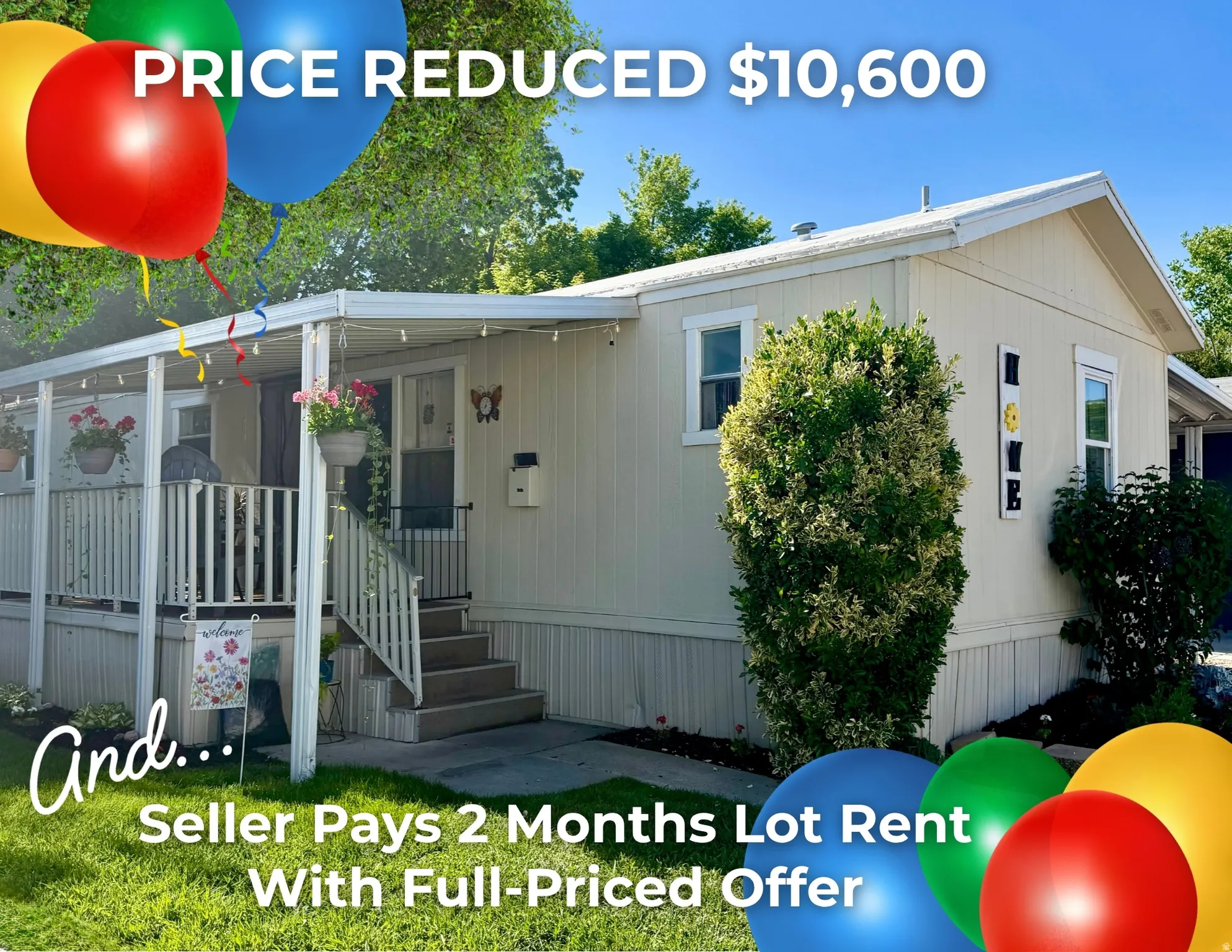 PRICE REDUCED $10,600! 2 Months Lot Fee Credit with Accepted Full-Price Offer!
