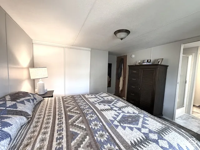 Primary bedroom fits king-sized bed