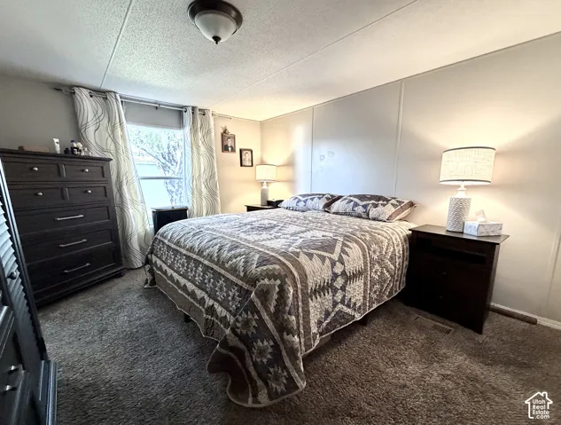 Primary bedroom fits king-sized bed