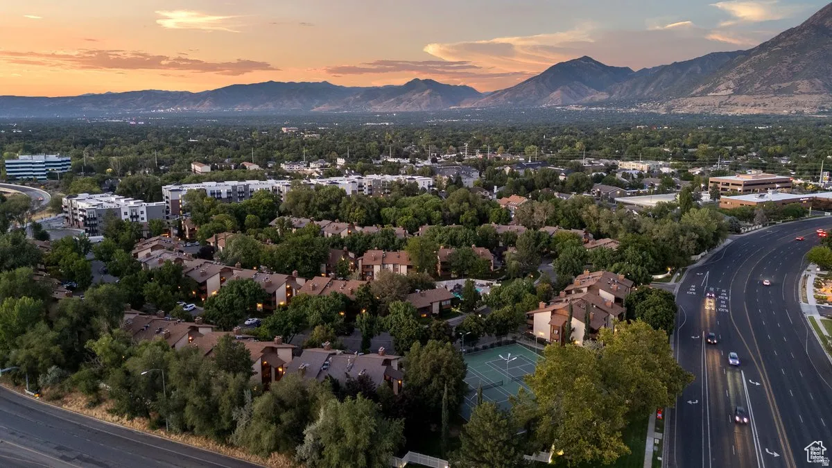 Expansive residential community featuring a paved multi-lane roadway